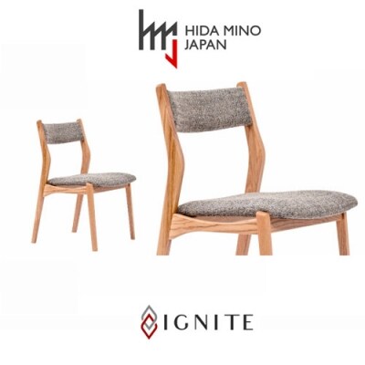 IGNITE ダイニングチェア【オーク材】JIG-DCO206 PNO/Dエディ#5RR