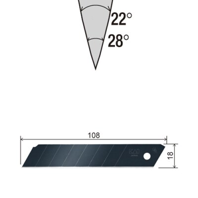 H9-93 開梱用カッター カートンオープナーDAMBO+替刃 (黒刃)セット 【大】 ◇ 貝印