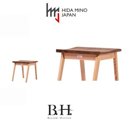B.H.スツール【オーク+ウォルナット材】JBH-DSX2012 PNO+W