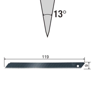 H8-105 プロ用カッター +替刃(黒刃)セット 【ロング38】 ◇ 貝印
