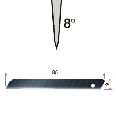 H8-106プロ用カッター職専カッター+替刃(超鋭角)セット【小】◇貝印S-001+VS-50