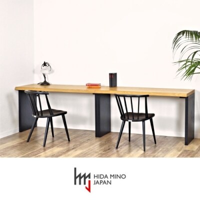 D430-01 B.H. カウンター/デスク【栗+オーク材】 机・在宅勤務にも