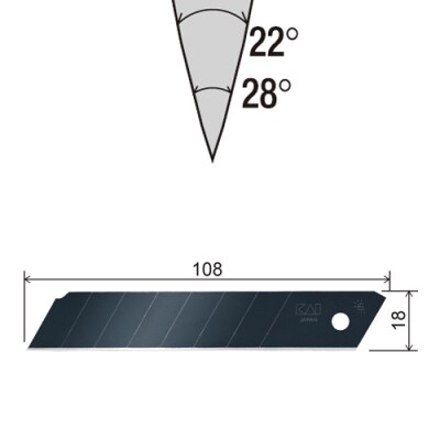 H10-145 プロ用カッター+替刃(黒刃)セット 【大】 ◇ 貝印