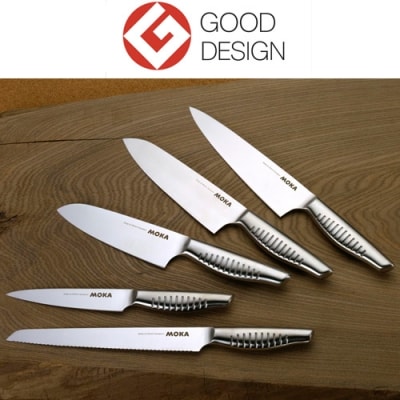 MOKA パン切りナイフ オールステンレス ～軽くてにぎりやすい 包丁 ハンドル 女性