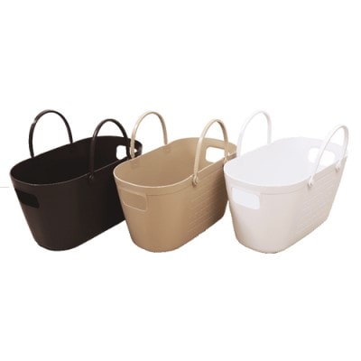 【エコマーク製品】トヨテックバスケット 3色(ベージュ・白・茶)セット