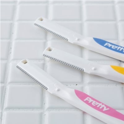 <フェイス・マユ用カミソリ>■PrettyフェイスL型 15本(3本入×5個)◇貝印 H5-205