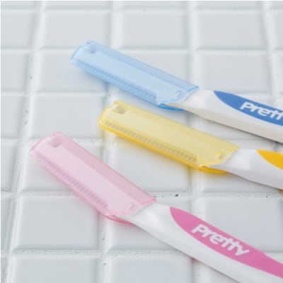 <フェイス・マユ用カミソリ>■PrettyフェイスL型 15本(3本入×5個)◇貝印 H5-205
