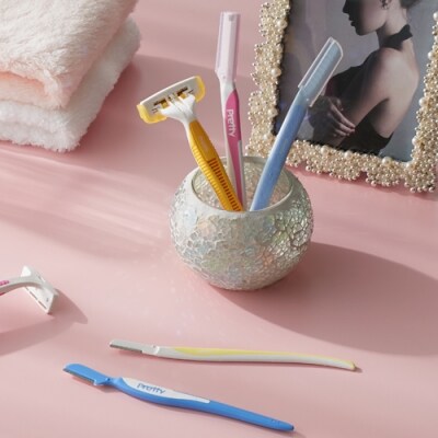 ＜フェイス・マユ用カミソリ＞■PrettyフェイスL型 15本(3本入×5個)◇貝印 H5-205