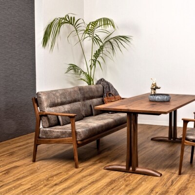 IGNITE ソファー3人掛け【ウォルナット材】JIG-LSW193-30 PNW/Dエームマスター