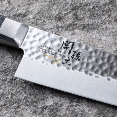 ＜職人の技巧を連想させる追目模様包丁＞ H13-67 ■関孫六 いまよう 牛刀150mm◇貝印