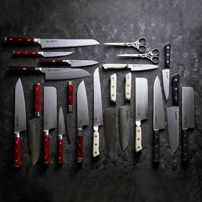 三昧 【菜切包丁(165mm)】 クラシック　プロ　ダマスカス　紅蓮