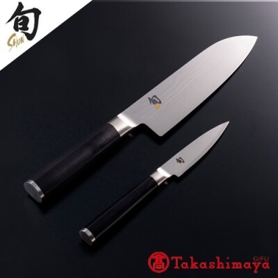 【59E0483】〈貝印〉旬Shun Classic 2本セットA(三徳包丁 175mm&amp;ペティナイ