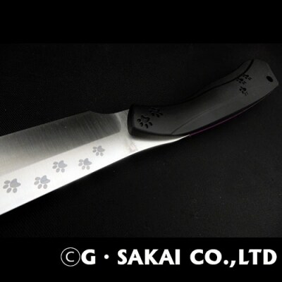 NYAIFE KITCHEN 刺身包丁 ブラック/パープル シャムネコver