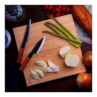 「㐂.」KITEN  折りたたみ式ヒノキまな板・ペティ・小出刃セット 収納バッグ付