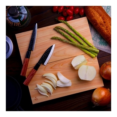 「㐂.」KITEN 折りたたみ式ヒノキまな板・ペティ・小出刃セット