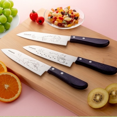 Animarch　三徳包丁　3本セット(ねこ、いぬ、うさぎ)　H18-17