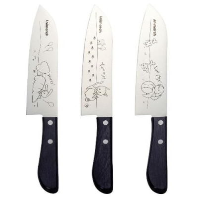 Animarch　三徳包丁　3本セット(ねこ、いぬ、うさぎ)　H18-17