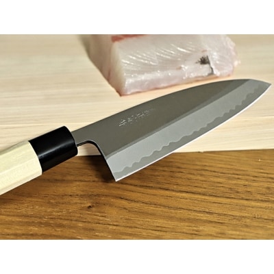 【濃州正宗作】 鋼和包丁 出刃包丁(専用砥石+研ぎ方DVD付き)【飛騨美濃すぐれもの認定】