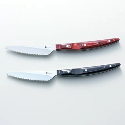 【和 NAGOMI】ステーキナイフ 2Pセット(赤&黒)【最長6ヶ月を目安に発送】
