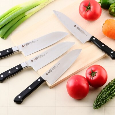 料理包丁【善六】三徳包丁 (口金付き)　銀3号 SKA-170-03