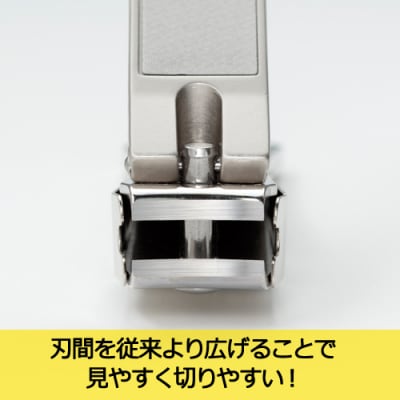 H9-100 匠の技 刃間の広いステンレス製爪切り　金属キャッチャー付き G-1117