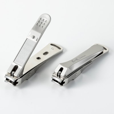 H9-100 匠の技 刃間の広いステンレス製爪切り　金属キャッチャー付き G-1117