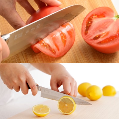 源虎徹 スウェーデン鋼 三徳&ペティ 包丁2本セット(安田刃物)