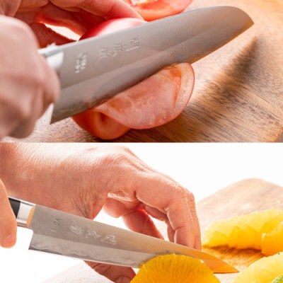 TVで紹介! 関虎徹 V金10号 三徳&ペティ 包丁2本セット(安田刃物)H55-33