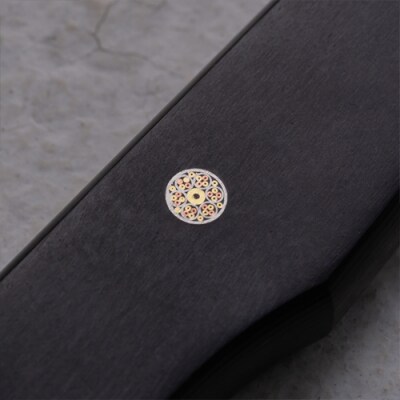 H20-83 モザイクピン付き三徳包丁+ペティセット(EN-01/02) ～切れ味の良い3層鋼ステン