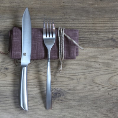 H10-177　濃州正宗作　テーブルナイフセット2P(フォーク付き)　