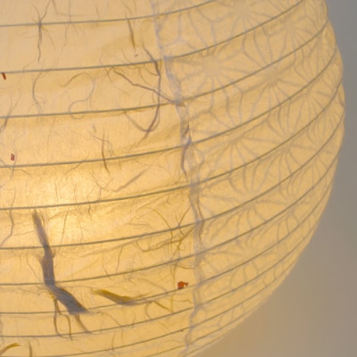 【和紙照明】フロアライト maru 黒雲龍紙×極み麻葉 (1面) B-539  　