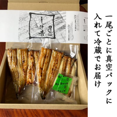 しげ吉 炭火焼 うなぎ白焼き 2本セット(冷蔵)