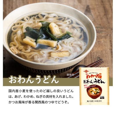 ミニノンカップ麺 おわん麺セット20食(そば×10食、うどん×10食)