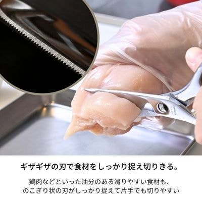 熱間鍛造製オールステンレスキッチンハサミ(分解可能、食洗機対応) H15-73 キッチンばさみ