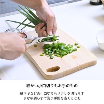 熱間鍛造製オールステンレスキッチンハサミ(分解可能、食洗機対応) H15-73 キッチンばさみ