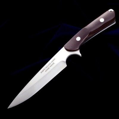 ブッシュクラフトナイフ 【インプレス】(牛革製ケース付き)　ナイフハウス ハラ