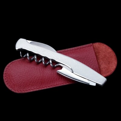 ソムリエナイフ【 レイジバッファロー・機械彫】(牛革製ケース付き) ナイフハウス ハラ