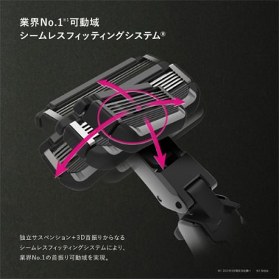 AUGERカミソリ(ホルダー・替刃6個付き) 貝印 首振り機能 シェーバー グルーミング ケア用品