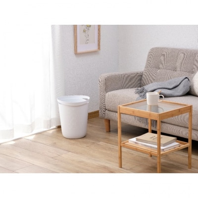 【エコマーク認定】トヨテック　ダストボックス(ゴミ箱)2個(白・茶)セット 