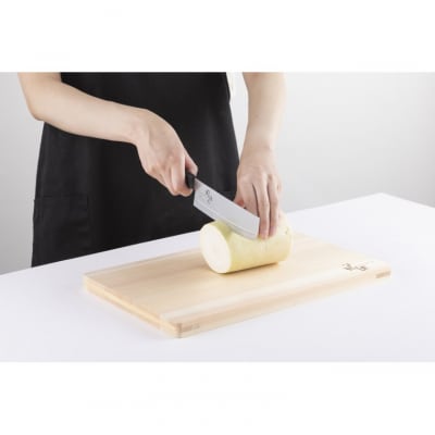＜切離れが良いリブラインを採用した包丁＞■ 関孫六 しろねず 菜切り 150mm ◇貝印
