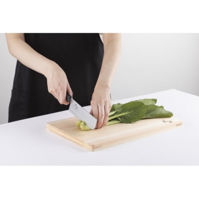 ＜切離れが良いリブラインを採用した包丁＞■ 関孫六 しろねず 菜切り 150mm ◇貝印