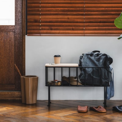 ベンチやリビングボードになる小さな鉄製家具 JOHN (Te22806)