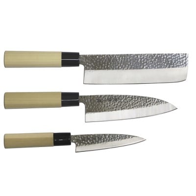 【訳あり・数量限定】美味工房 古流鎚目仕上 和包丁3本セット【7営業日以内に発送】