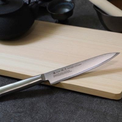 濃州正宗作 オールステンレスダマスカス ペティナイフ 15cm 一体型 包丁【7営業日以内発送】