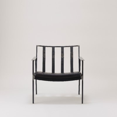 SHIN ラウンジチェア 鉄の素材感が伝わるシャープな椅子 家具 イス いす おしゃれ オシャレ