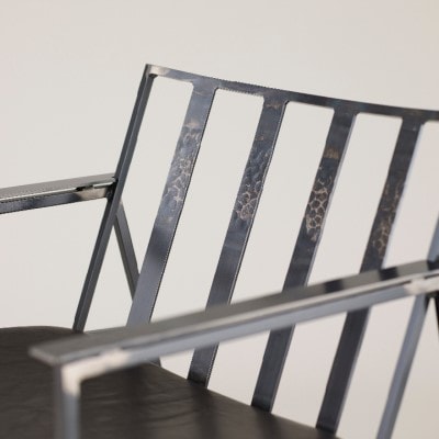 SHIN ラウンジチェア 鉄の素材感が伝わるシャープな椅子 家具 イス いす おしゃれ オシャレ