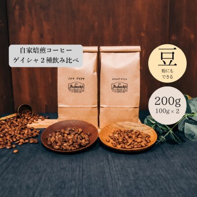 ゲイシャ飲み比べ 100g(約10杯分)×2種類 カフェ・アダチ
