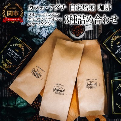 ブルーマウンテン エチオピアゲイシャ パナマゲイシャ 100g (約10杯分)×3種類<詰め合わせ>