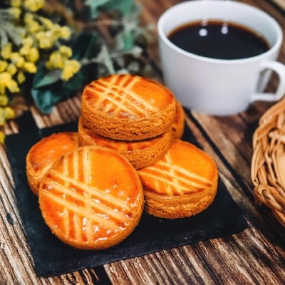 アダチブレンド 200g(約20杯分)& ガレットブルトンヌ 6個＜詰め合わせ＞カフェ・アダチ