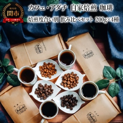 ゲイシャ入り 焙煎度合い別 飲み比べセット200g (約20杯分)×4種類<詰め合わせ>